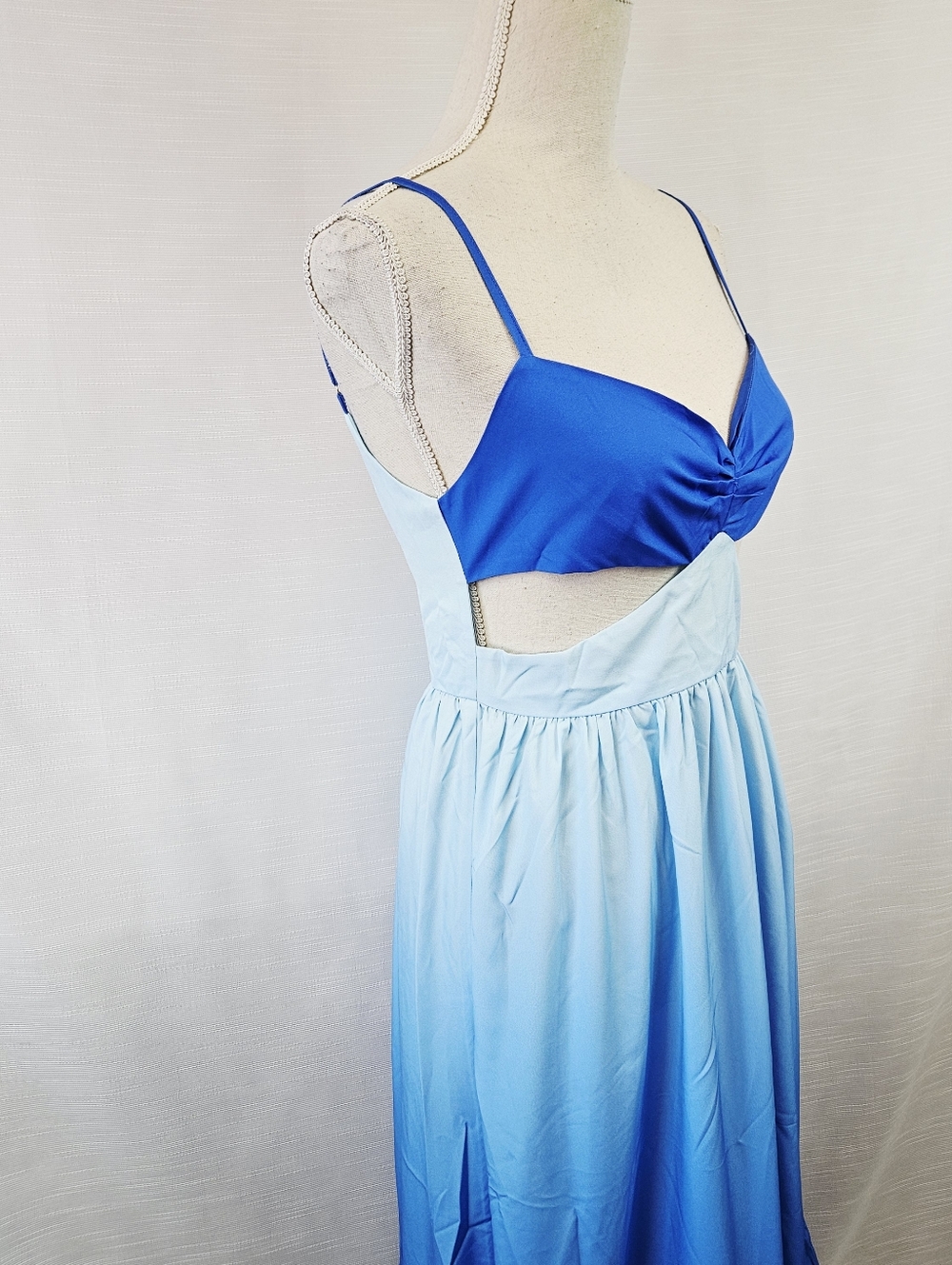 NWT Commense Backless Cutout Cami Ombre Maxi Dress size Small - Picture 7 of 12